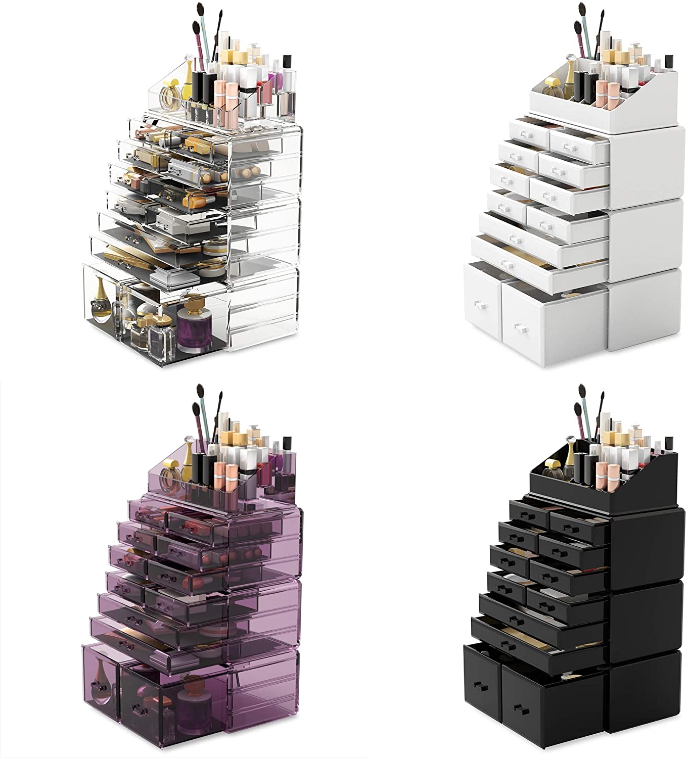makeup-cosmetic-organizer-storage-with-12-drawers-display-boxes-clear at www.mallsonline.com.au