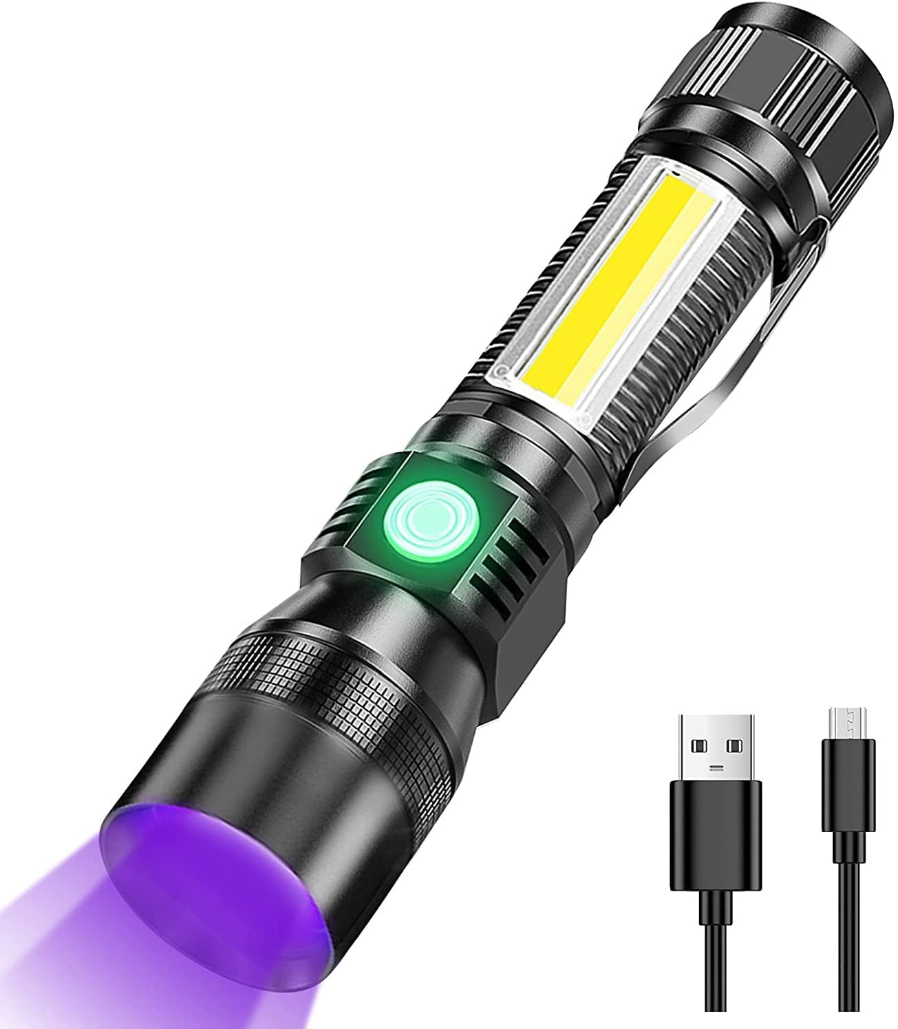 7-modes-waterproof-rechargeable-uv-light-flashlight-torch-for-camping www.mallsonline.com.au