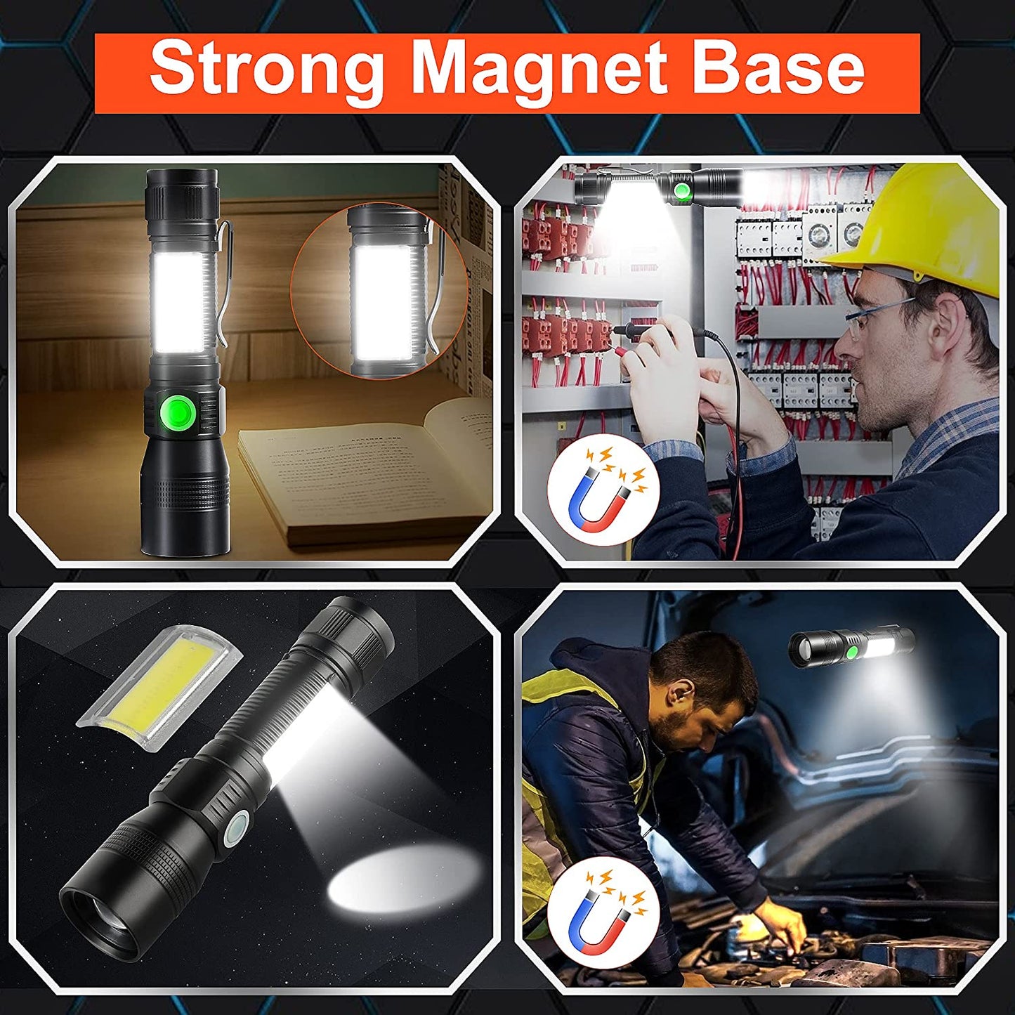 7-modes-waterproof-rechargeable-uv-light-flashlight-torch-for-camping www.mallsonline.com.au