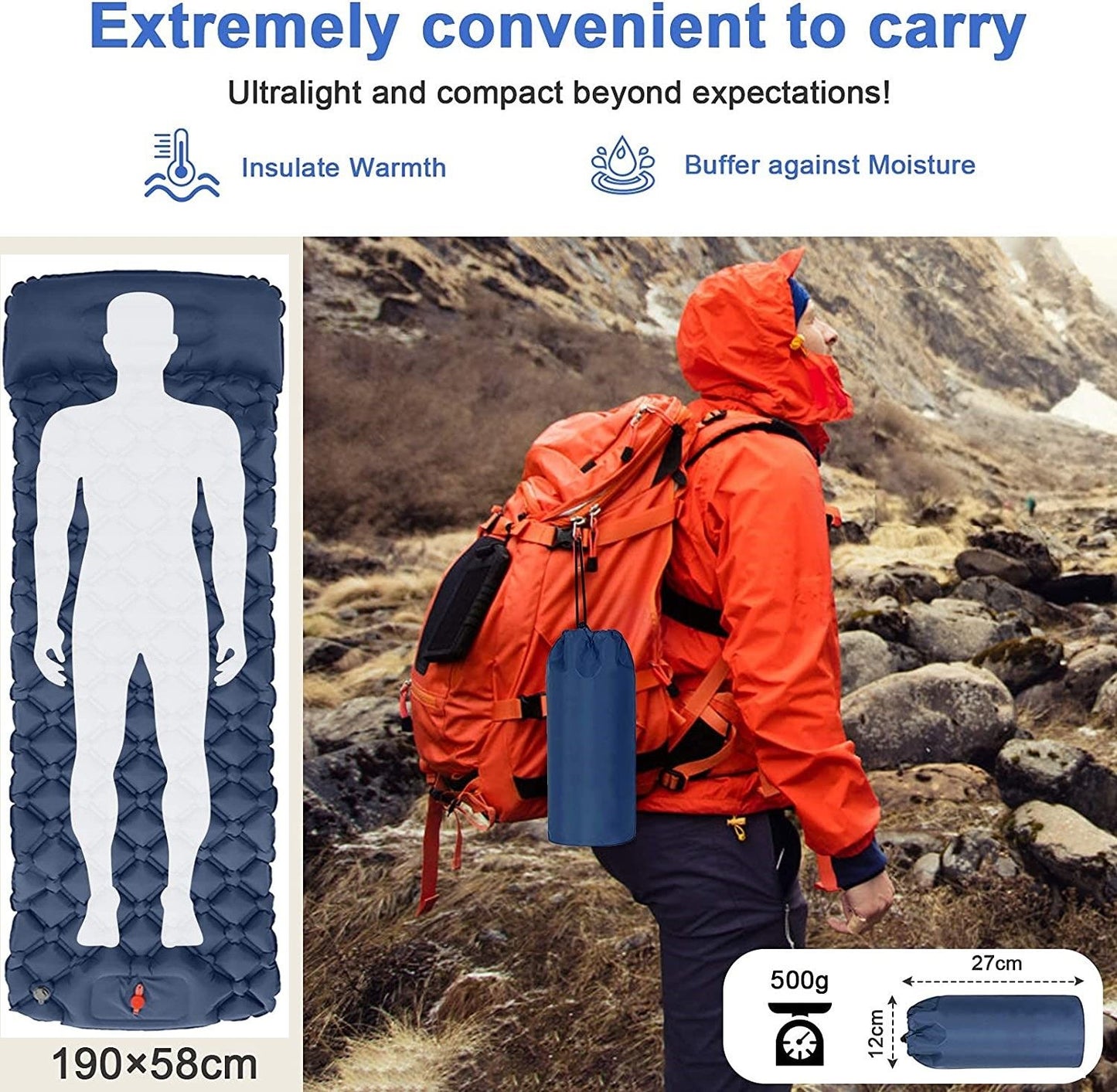 ultralight-inflatable-camping-sleeping-pad-with-pillow-for-travelling-and-hiking www.mallsonline.com.au