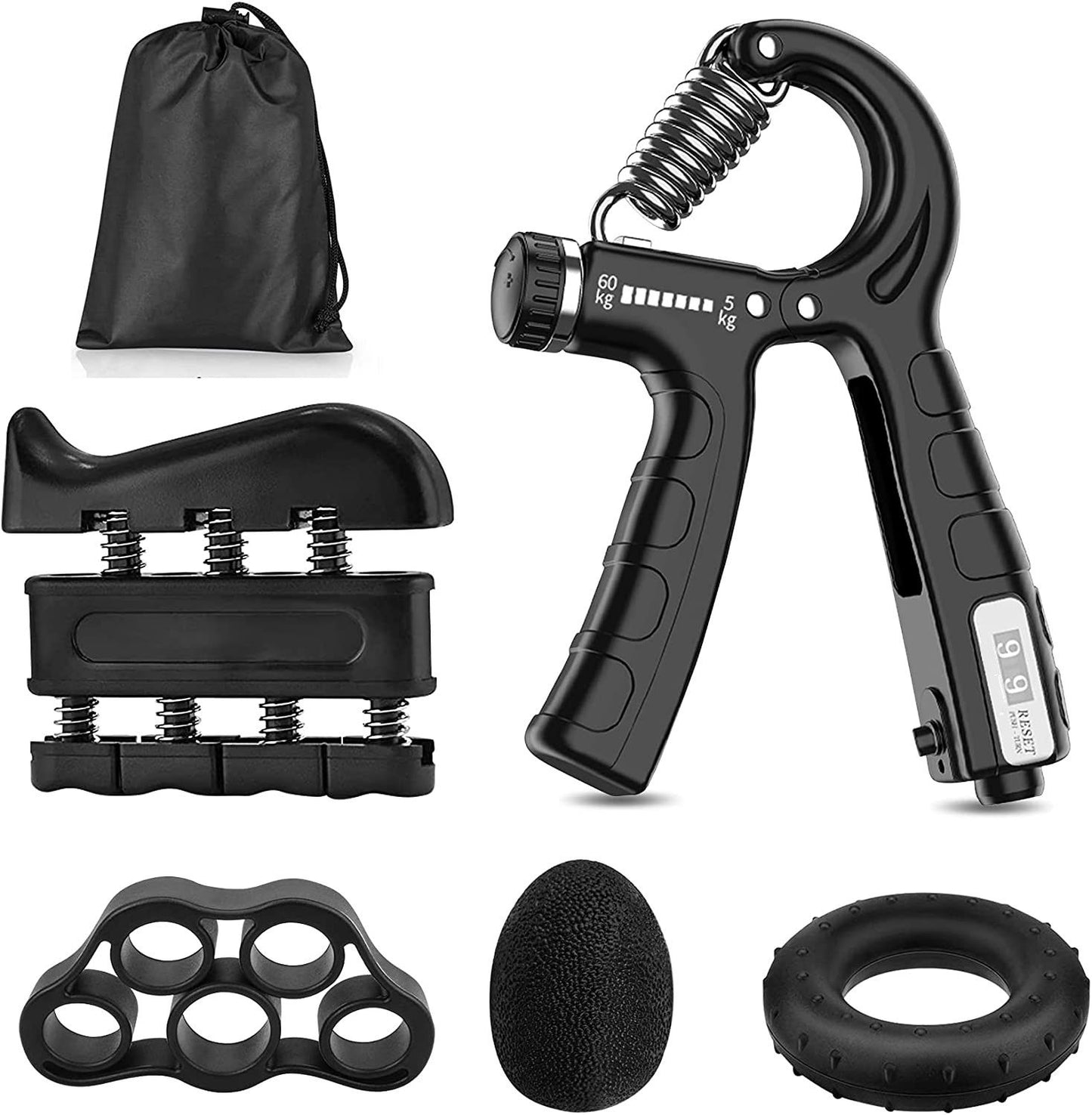 5-pack-adjustable-resistance-hand-gripper-exerciser-workout-kit www.mallsonline.com.au