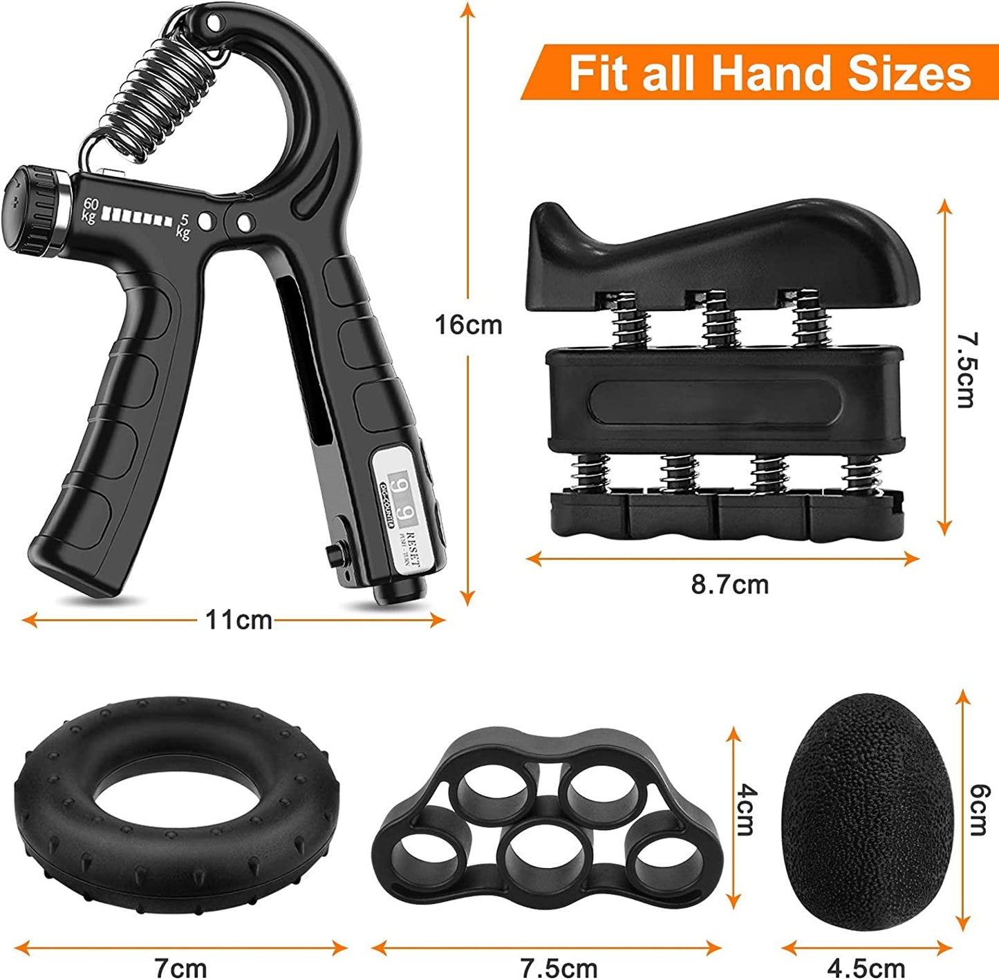 5-pack-adjustable-resistance-hand-gripper-exerciser-workout-kit www.mallsonline.com.au