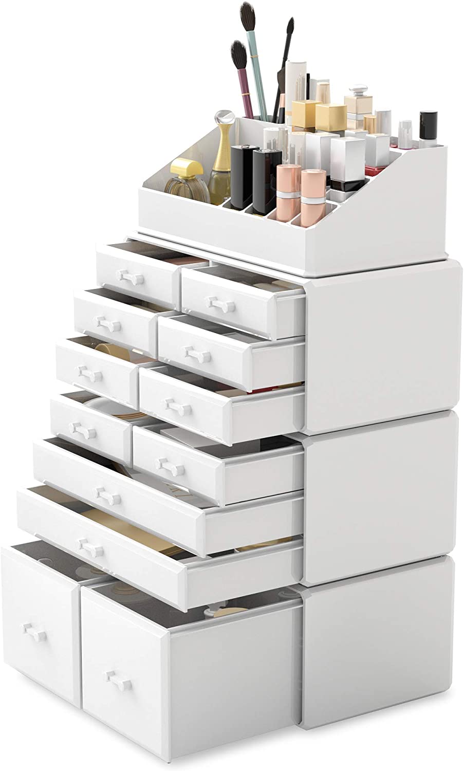 makeup-cosmetic-organizer-storage-with-12-drawers-display-boxes-white at www.mallsonline.com.au