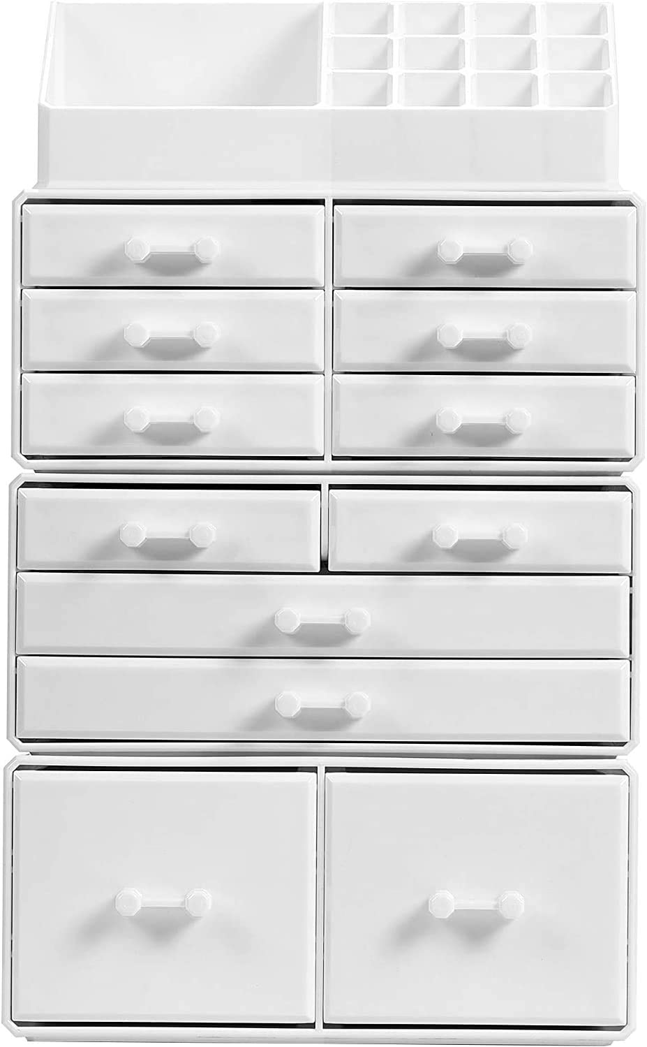 makeup-cosmetic-organizer-storage-with-12-drawers-display-boxes-white at www.mallsonline.com.au
