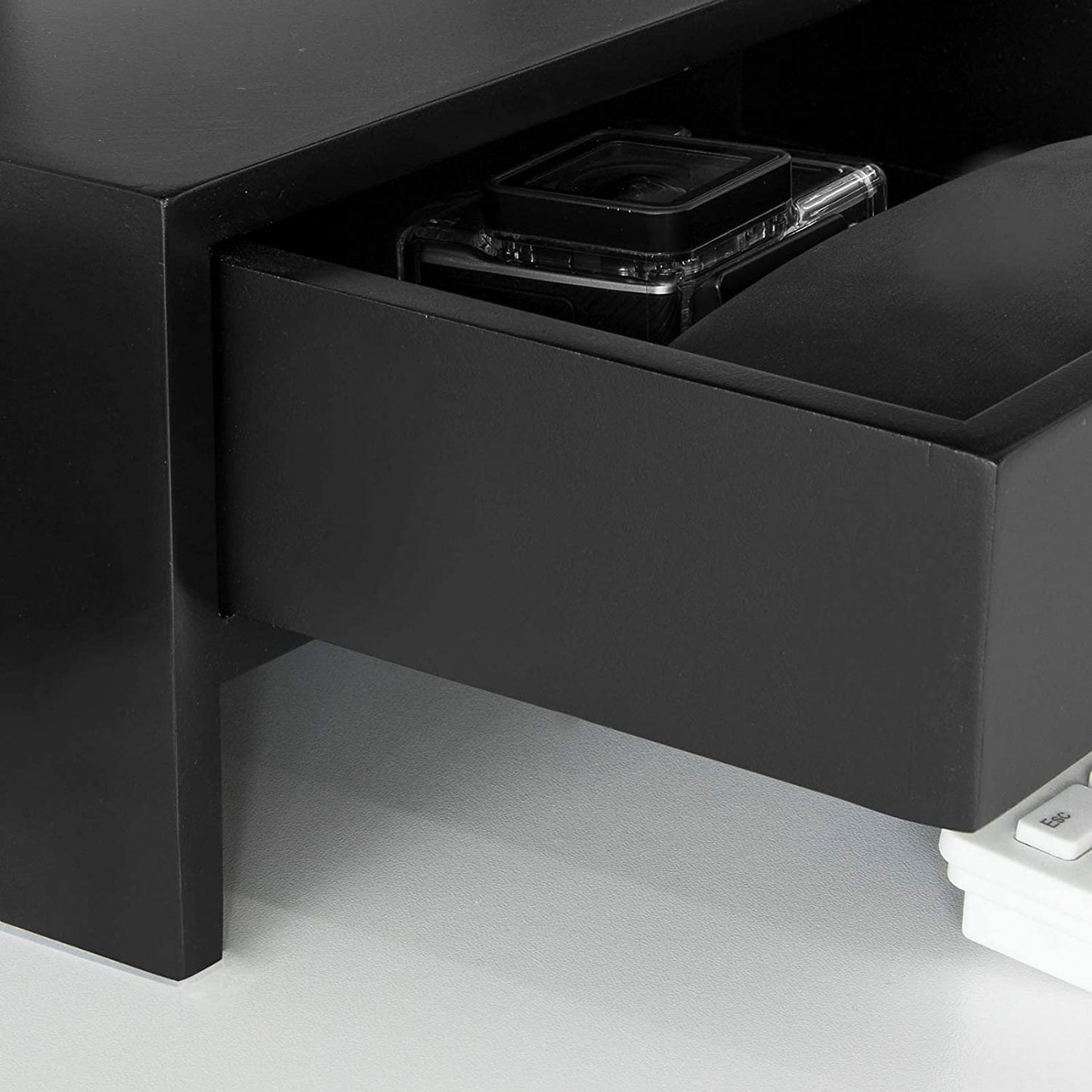 black-monitor-stand-desk-organizer-with-2-drawers at www.mallsonline.com.au