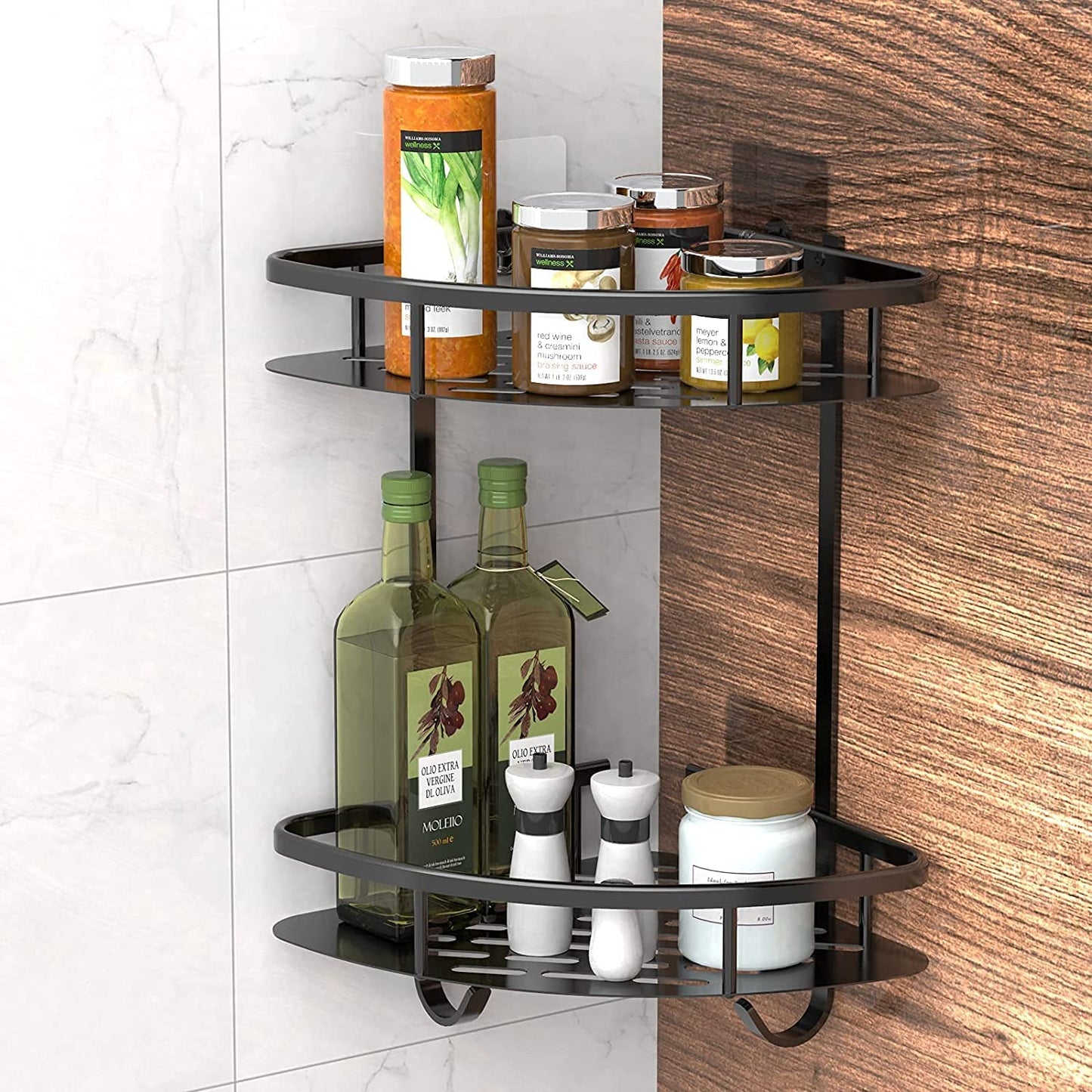 2-pack-aluminum-adhesive-shower-caddy-corner-shelf-storage-rack-for-bathroom www.mallsonline.com.au