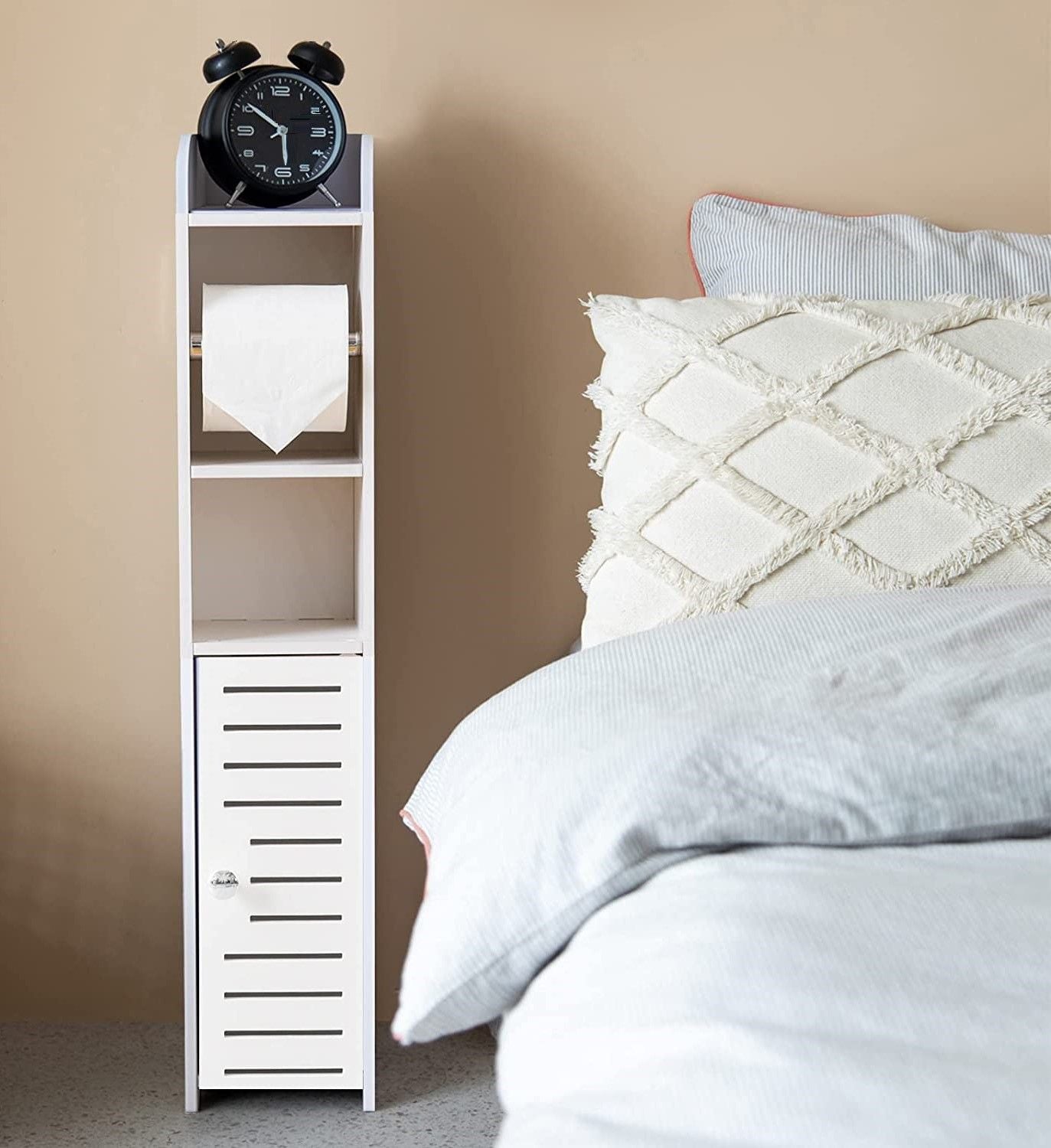 toilet-paper-roll-holder-for-bathroom-with-roller-white-76cm at www.mallsonline.com.au