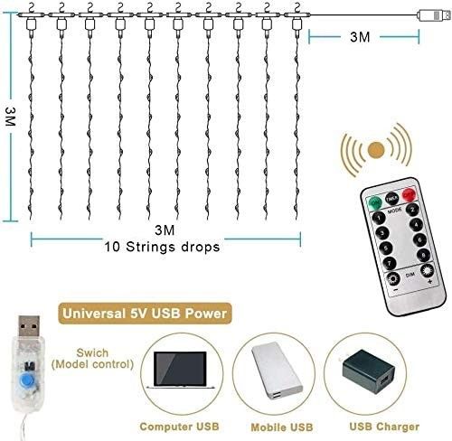300-leds-window-curtain-fairy-lights-8-modes-and-remote-control-for-bedroom-warm-white-300-x-300cm at www.mallsonline.com.au
