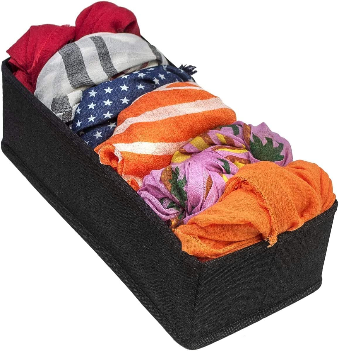 4-pack-foldable-drawer-dividers-storage-boxes-black www.mallsonline.com.au