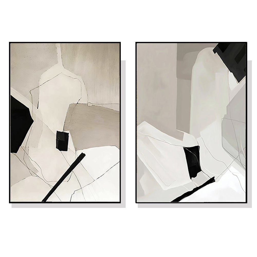 60cmx90cm-modern-abstract-2-sets-black-frame-canvas-wall-art www.mallsonline.com.au