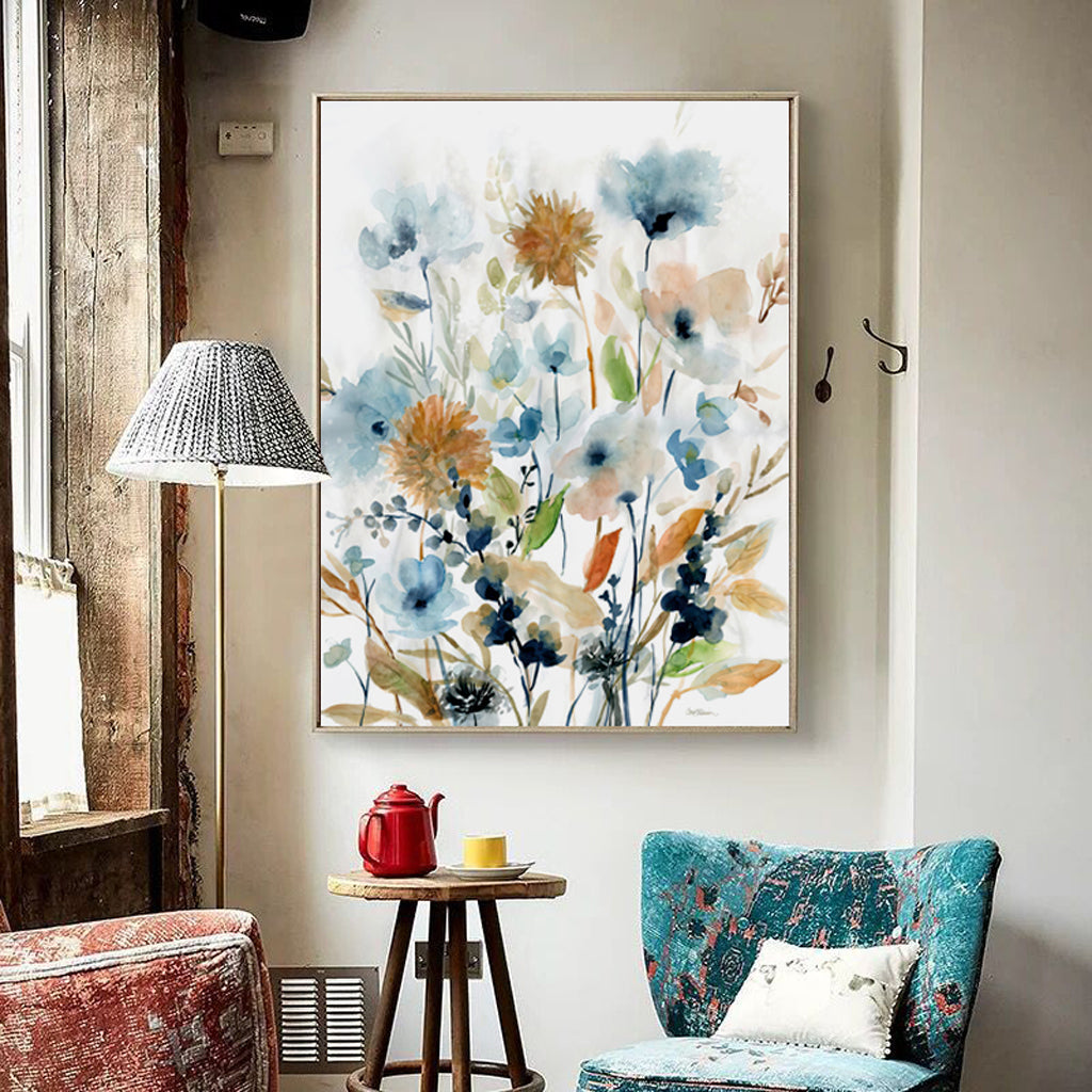 40cmx60cm-colourful-floras-watercolour-style-2-sets-gold-frame-canvas-wall-art www.mallsonline.com.au