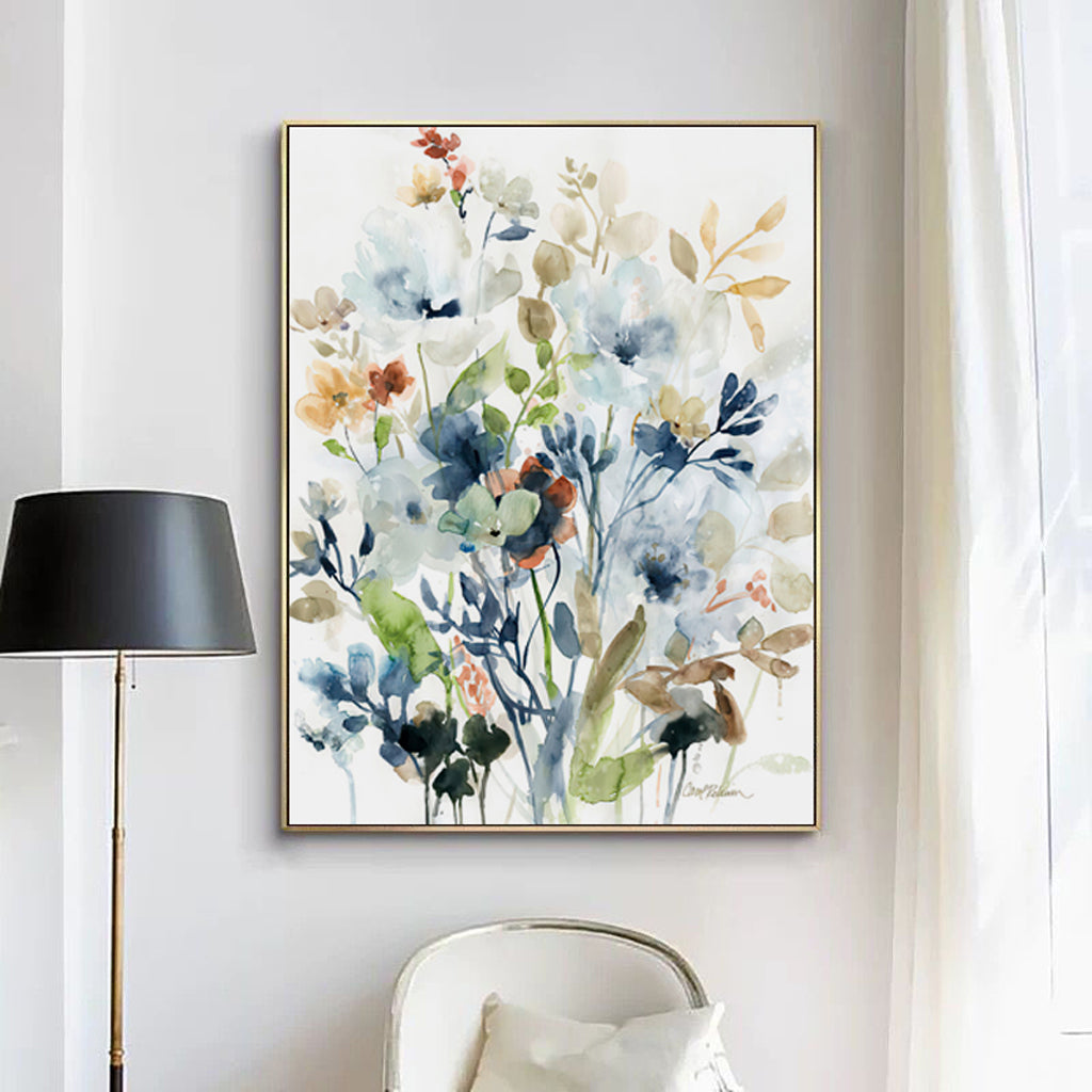 40cmx60cm-colourful-floras-watercolour-style-2-sets-gold-frame-canvas-wall-art www.mallsonline.com.au