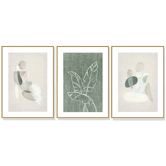 40cmx60cm-abstract-body-and-leaves-3-sets-gold-frame-canvas-wall-art www.mallsonline.com.au