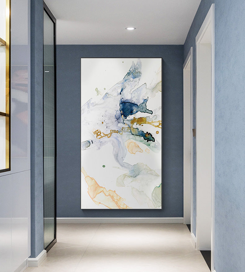 40cmx80cm-abstract-watercolour-style-black-frame-canvas-wall-art www.mallsonline.com.au
