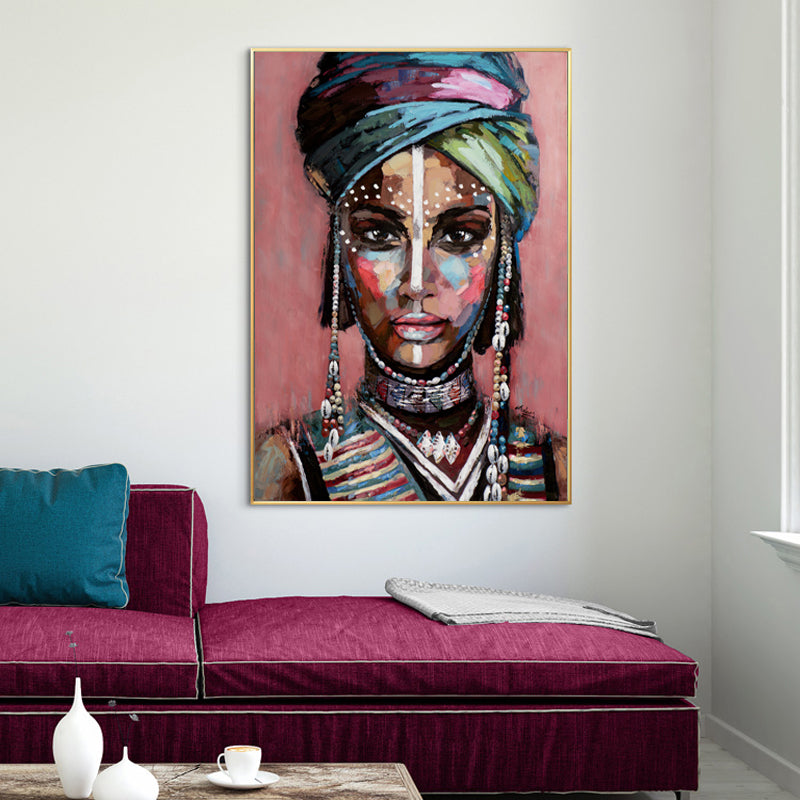 50cmx70cm-african-woman-ii-gold-frame-canvas-wall-art www.mallsonline.com.au