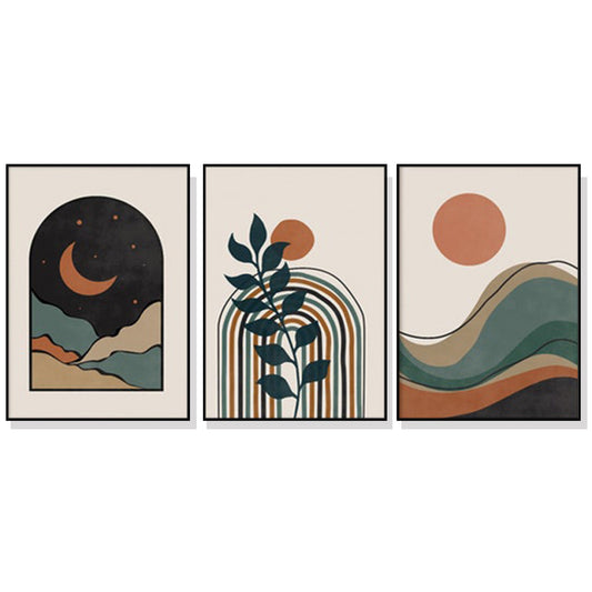 40cmx60cm-abstract-dark-green-3-sets-black-frame-canvas-wall-art www.mallsonline.com.au