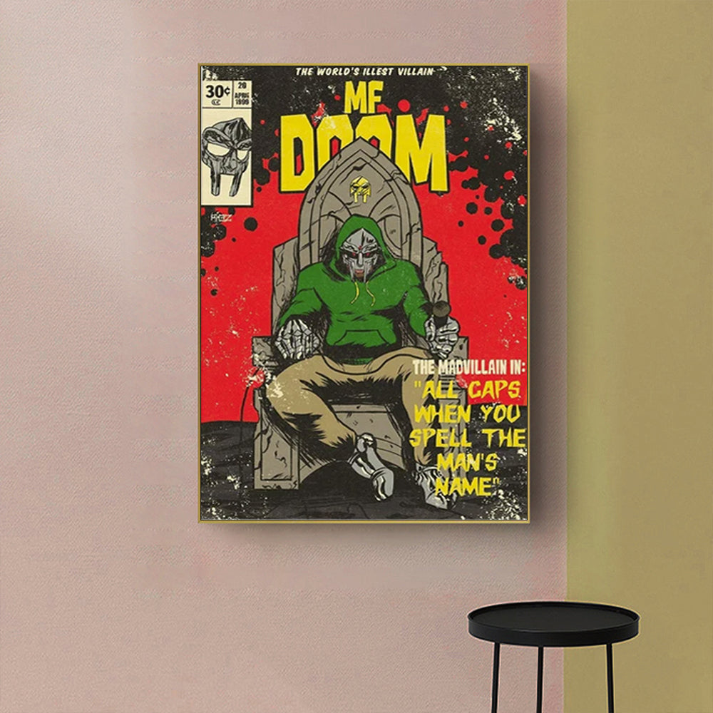 50cmx70cm-mf-doom-music-gold-frame-canvas-wall-art at www.mallsonline.com.au