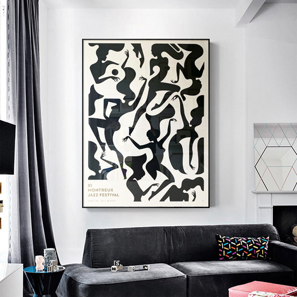 50cmx70cm-jazz-festival-black-frame-canvas-wall-art at www.mallsonline.com.au