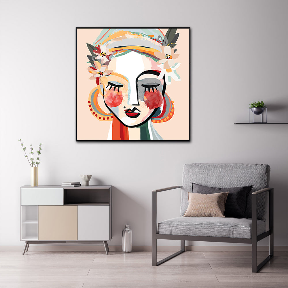 70cmx70cm-sophie-black-frame-canvas-wall-art www.mallsonline.com.au