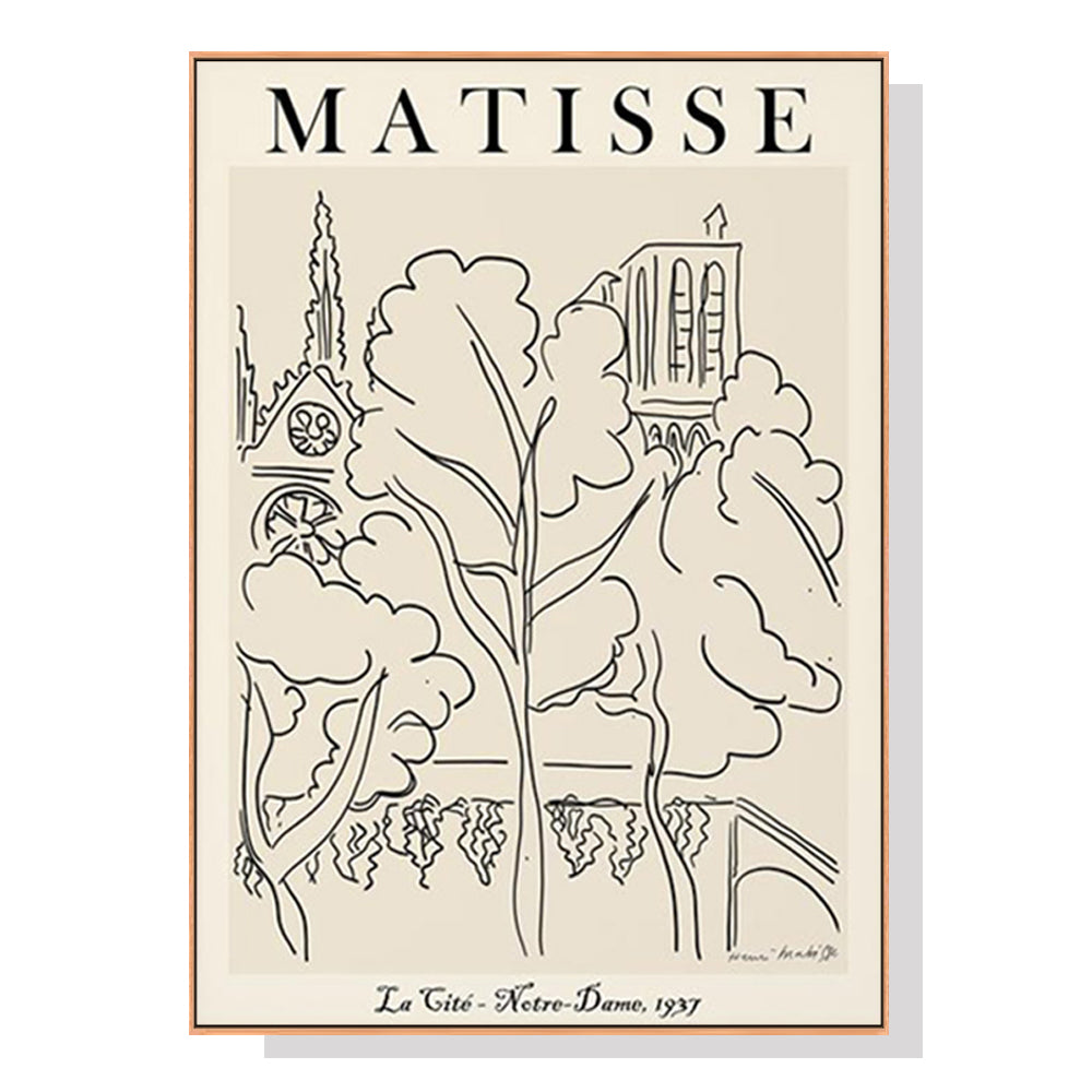 70cmx100cm-line-art-by-henri-matisse-wood-frame-canvas-wall-art at www.mallsonline.com.au