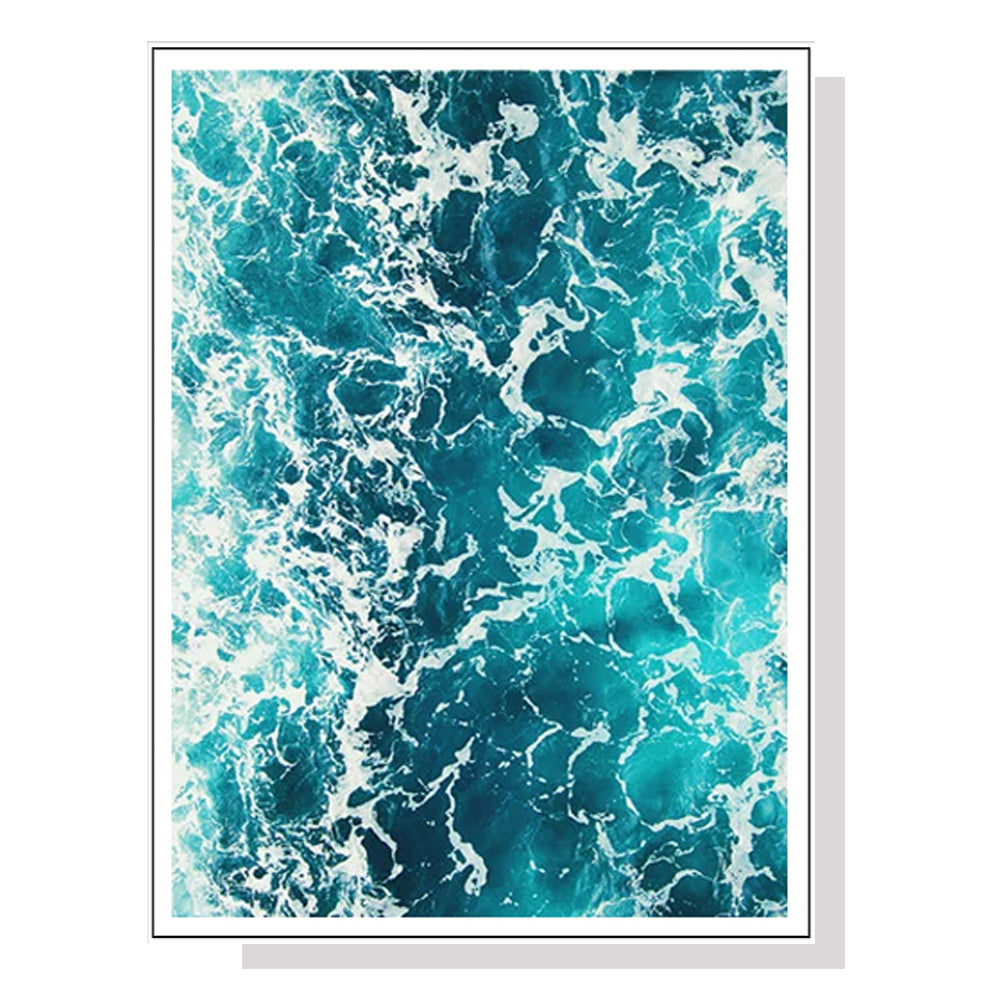 50cmx70cm-blue-ocean-white-frame-canvas-wall-art www.mallsonline.com.au