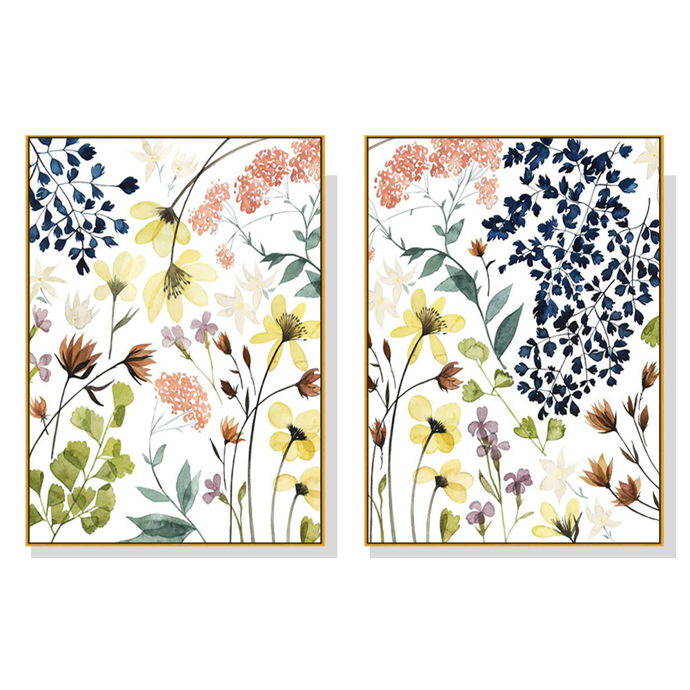 70cmx100cm-flower-composition-2-sets-gold-frame-canvas-wall-art www.mallsonline.com.au