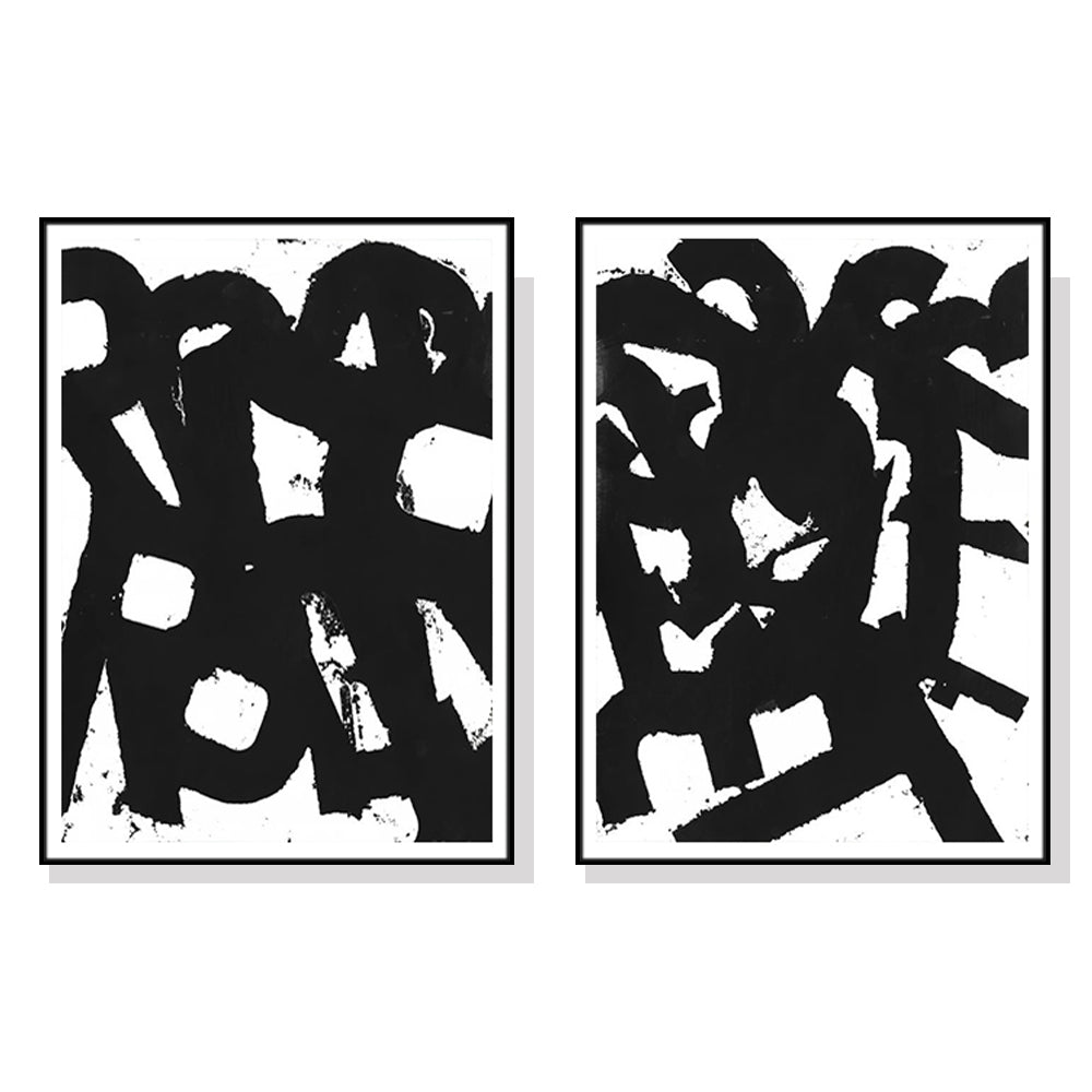 70cmx100cm-rock-n-roll-2-sets-black-frame-canvas-wall-art www.mallsonline.com.au