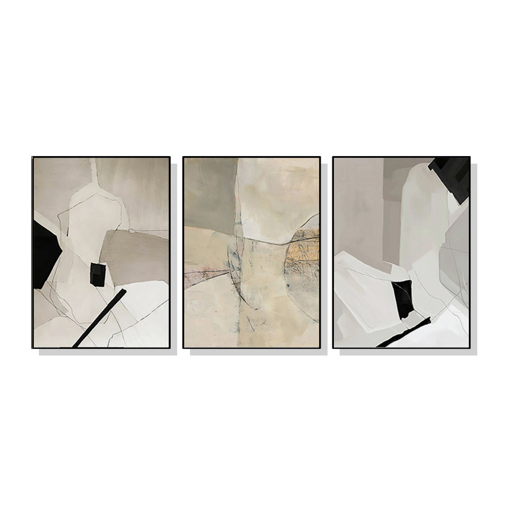 40cmx60cm-modern-abstract-3-sets-black-frame-canvas-wall-art www.mallsonline.com.au
