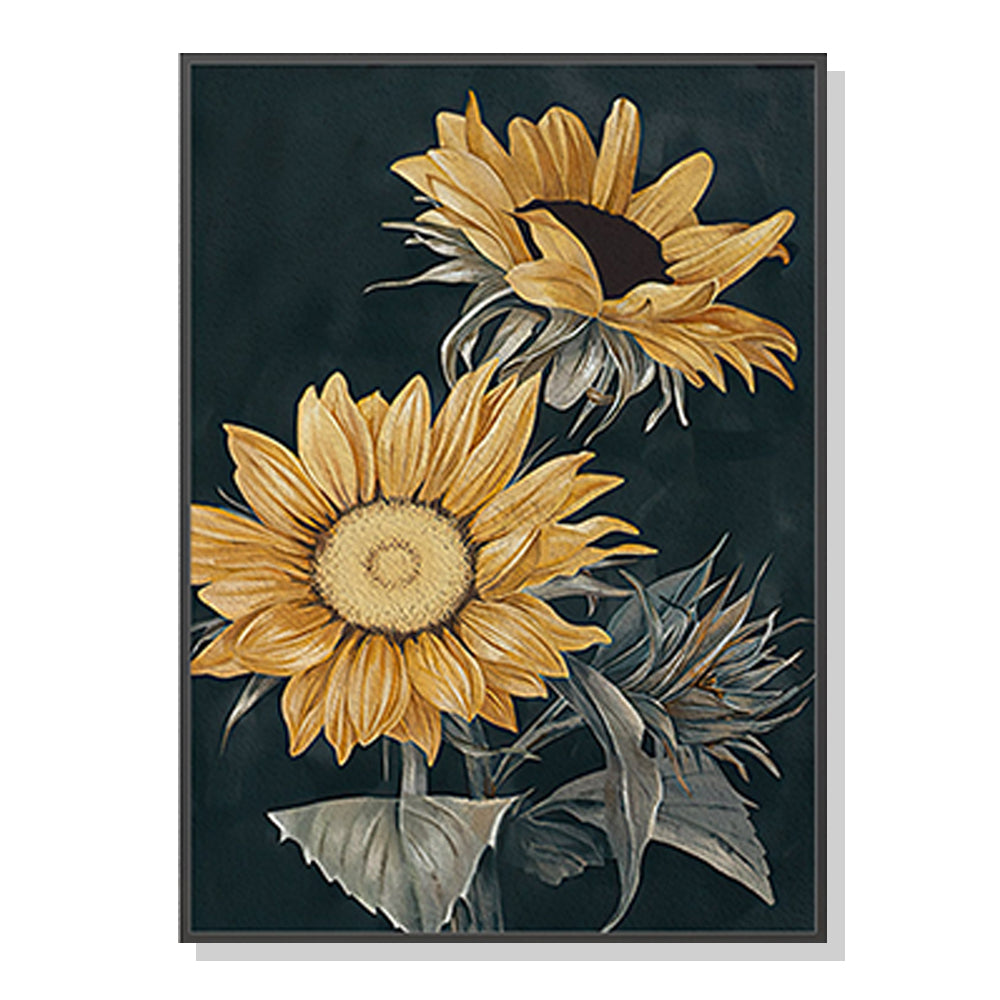 wall-art-40cmx60cm-sunflowers-black-frame-canvas www.mallsonline.com.au