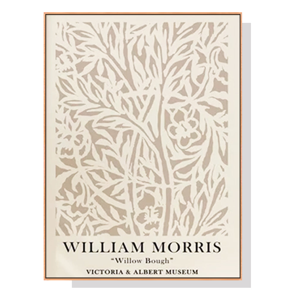 50cmx70cm-william-morris-neutral-wood-frame-canvas-wall-art www.mallsonline.com.au