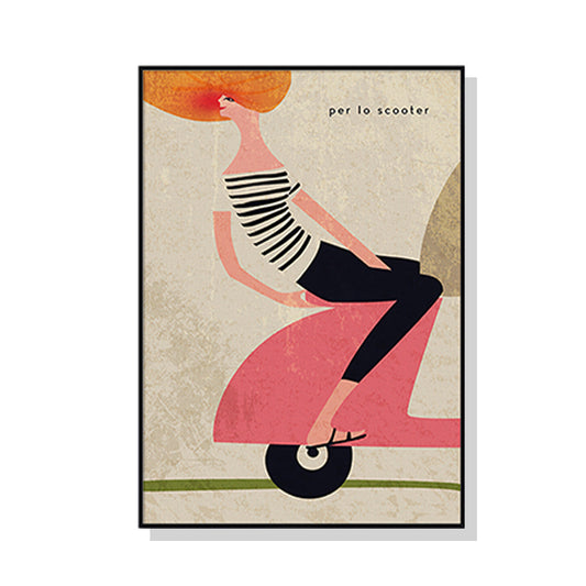 80cmx120cm-scooter-black-frame-canvas-wall-art www.mallsonline.com.au
