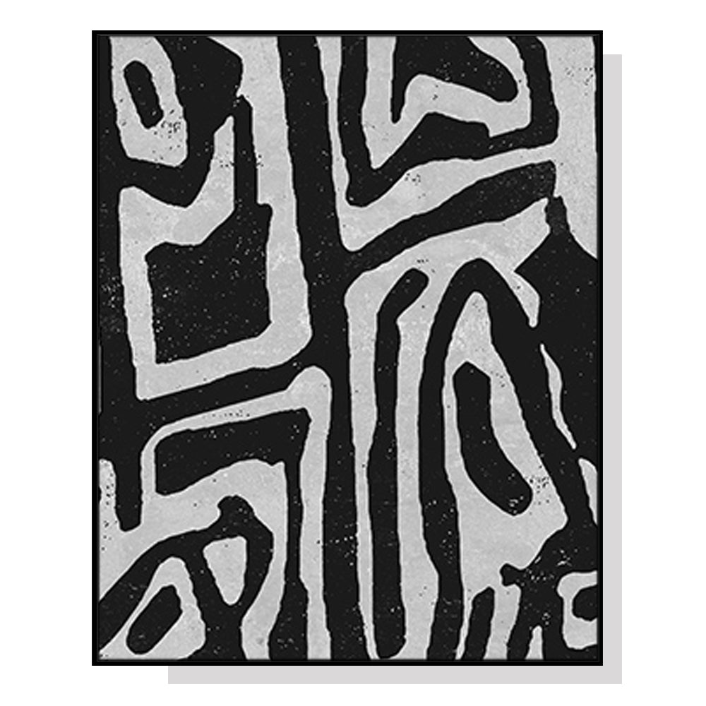 60cmx90cm-abstract-black-artwork-black-frame-canvas-wall-art www.mallsonline.com.au