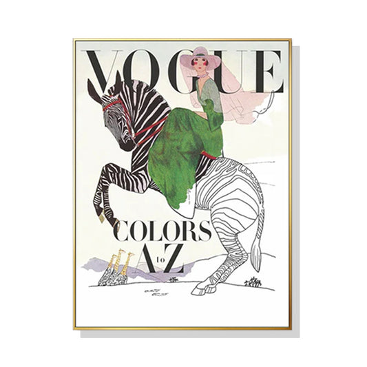 80cmx120cm-vogue-lady-gold-frame-canvas-wall-art www.mallsonline.com.au