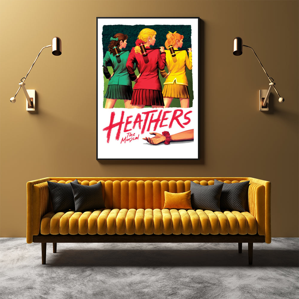 70cmx100cm-heathers-the-musical-black-frame-canvas-wall-art www.mallsonline.com.au