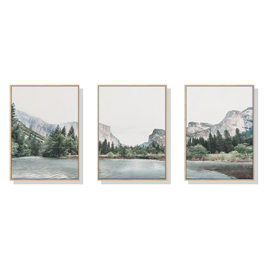 40cmx60cm-yosemite-valley-national-park-3-sets-wood-frame-canvas-wall-art www.mallsonline.com.au