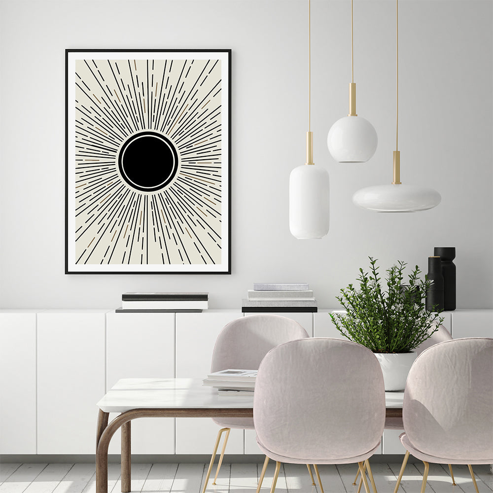 50cmx70cm-sun-rise-art-black-frame-canvas-wall-art www.mallsonline.com.au