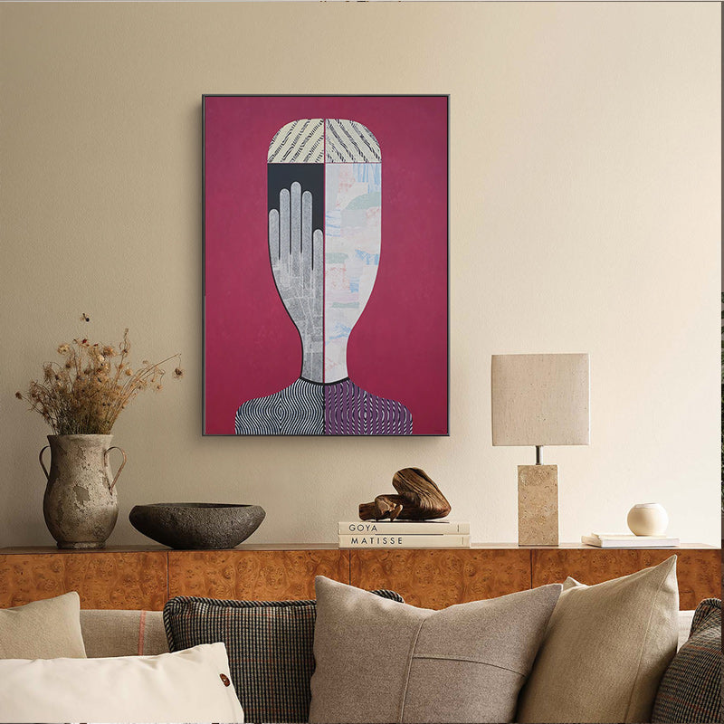 50cmx70cm-abstract-woman-black-frame-canvas-wall-art www.mallsonline.com.au