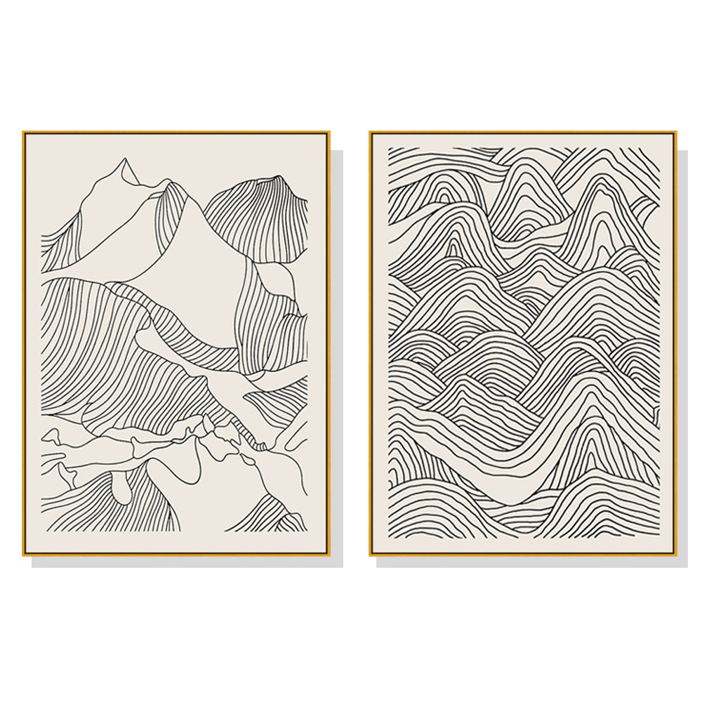 50cmx70cm-line-art-mountain-2-sets-gold-frame-canvas-wall-art www.mallsonline.com.au
