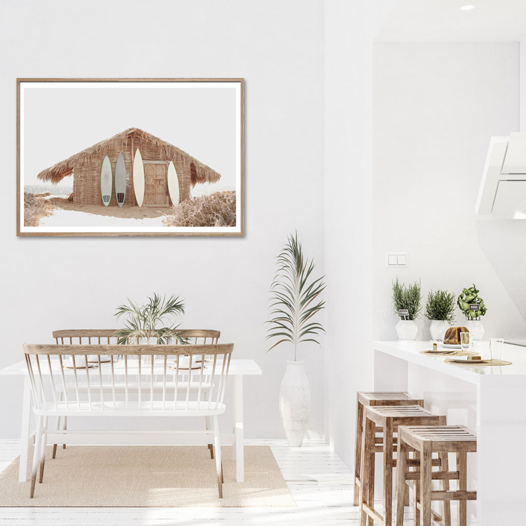 50cmx70cm-surf-cabin-wood-frame-canvas-wall-art www.mallsonline.com.au