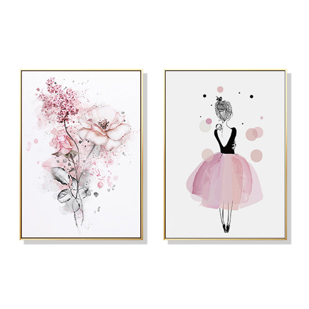 70cmx100cm-dancing-ballerina-in-paris-2-sets-gold-frame-canvas-wall-art www.mallsonline.com.au