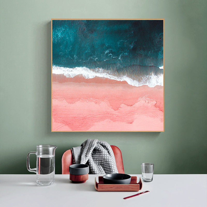 60cmx60cm-pink-sea-wood-frame-canvas-wall-art www.mallsonline.com.au