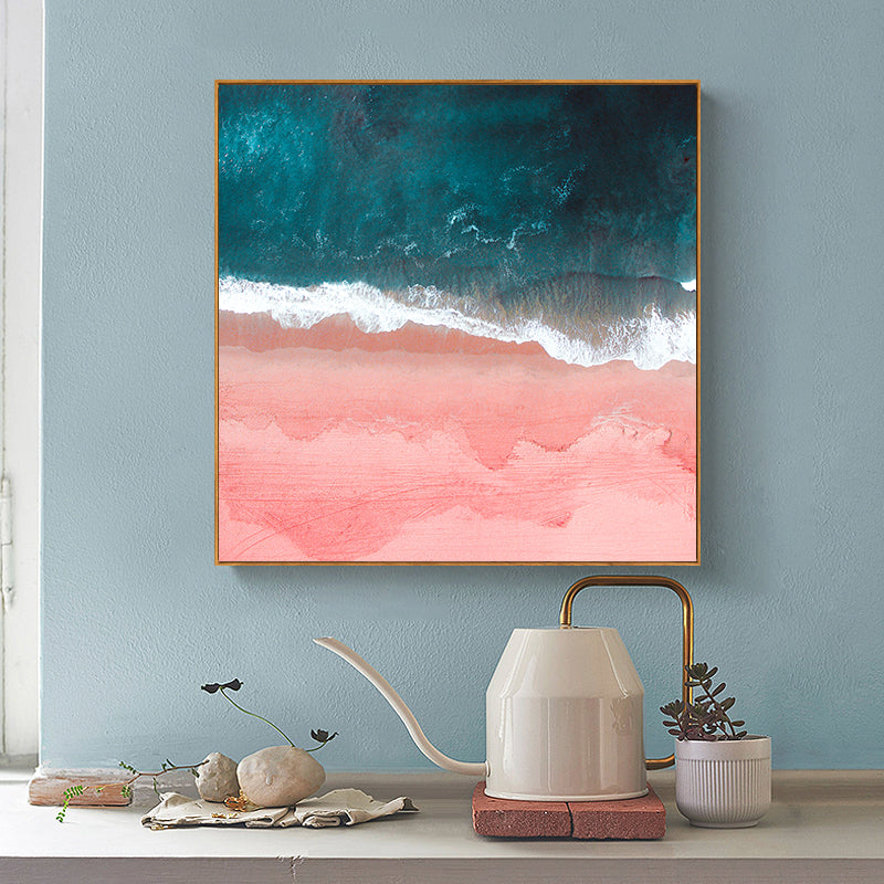 60cmx60cm-pink-sea-wood-frame-canvas-wall-art www.mallsonline.com.au