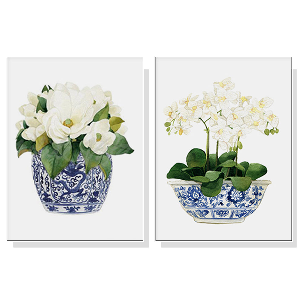 60cmx90cm-elegant-flower-2-sets-white-frame-canvas-wall-art www.mallsonline.com.au