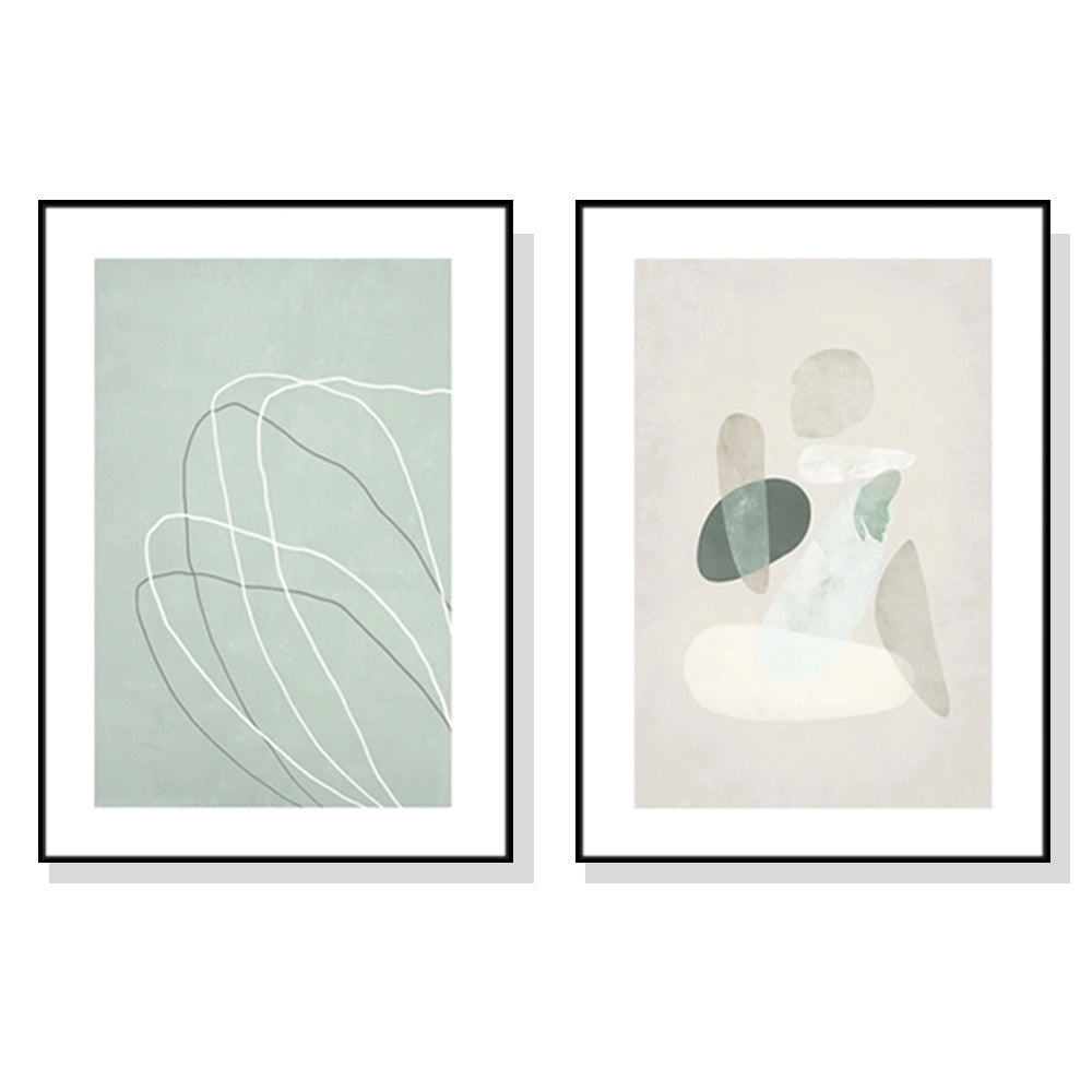 60cmx90cm-abstract-body-and-lines-2-sets-black-frame-canvas-wall-art www.mallsonline.com.au