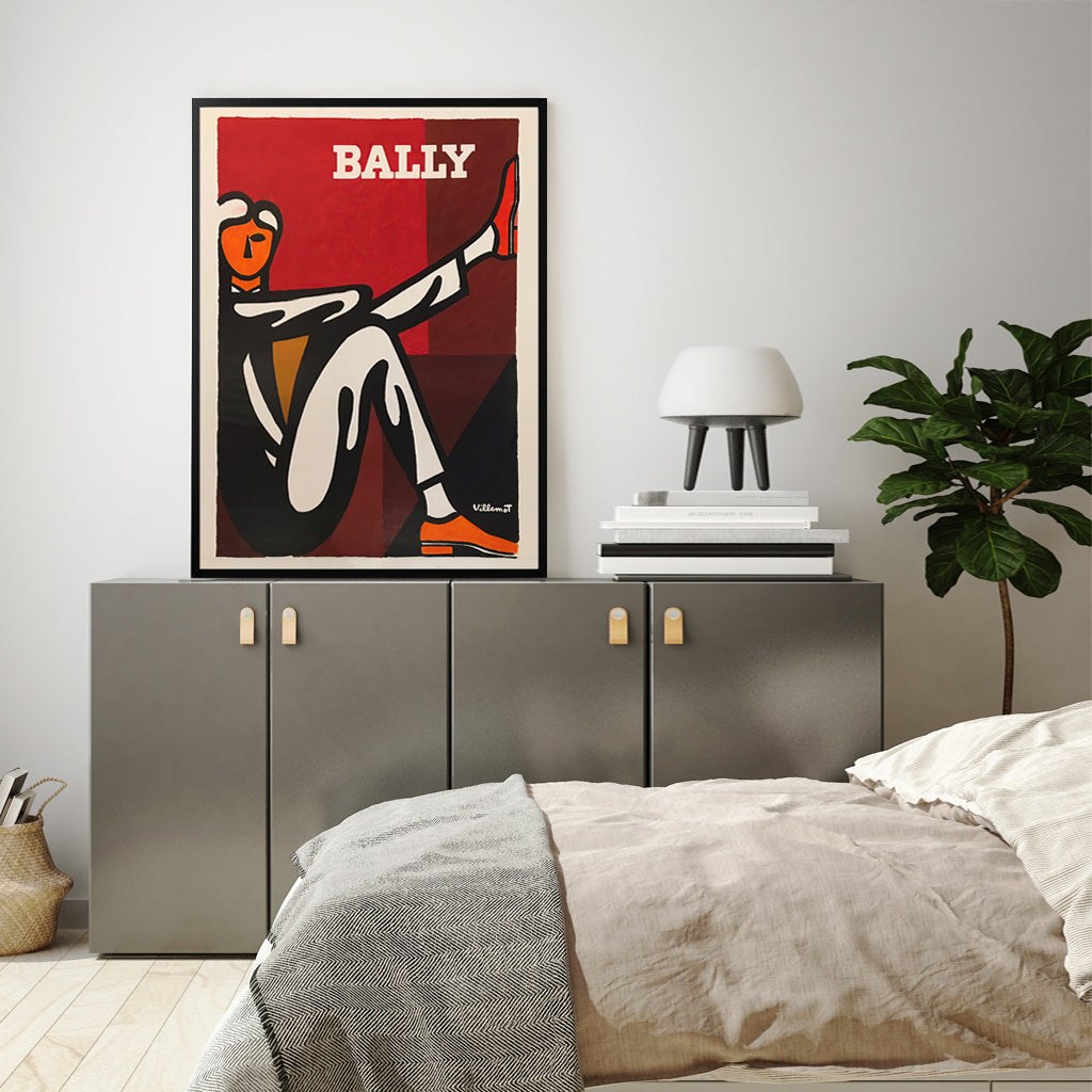 50cmx70cm-bally-man-by-villemot-black-frame-canvas-wall-art www.mallsonline.com.au