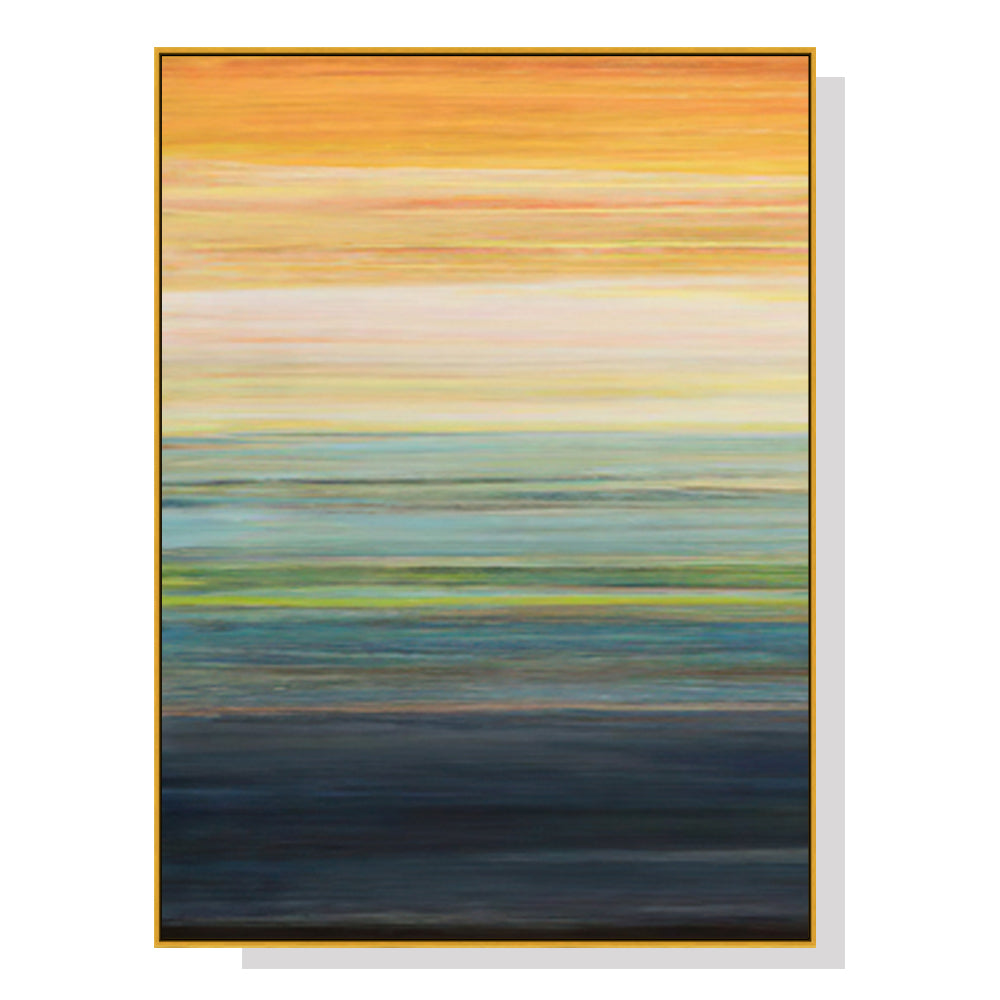 70cmx100cm-the-magic-hour-i-gold-frame-canvas-wall-art www.mallsonline.com.au