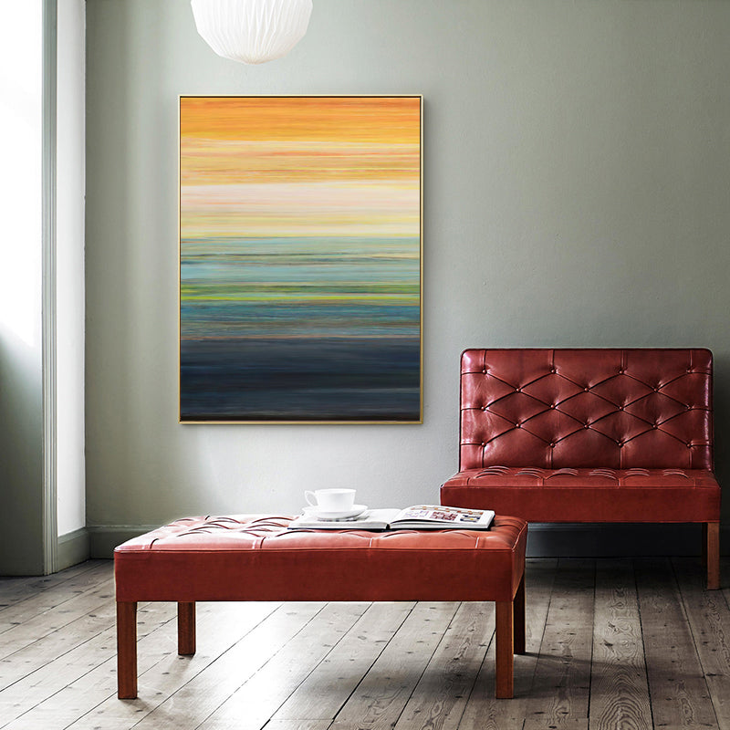 70cmx100cm-the-magic-hour-i-gold-frame-canvas-wall-art www.mallsonline.com.au