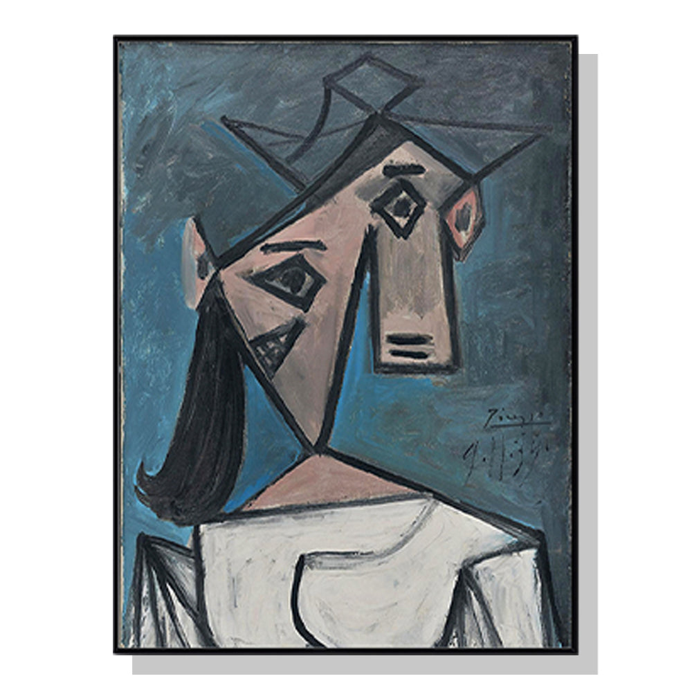 50cmx70cm-head-of-a-woman-by-pablo-picasso-black-frame-canvas-wall-art www.mallsonline.com.au