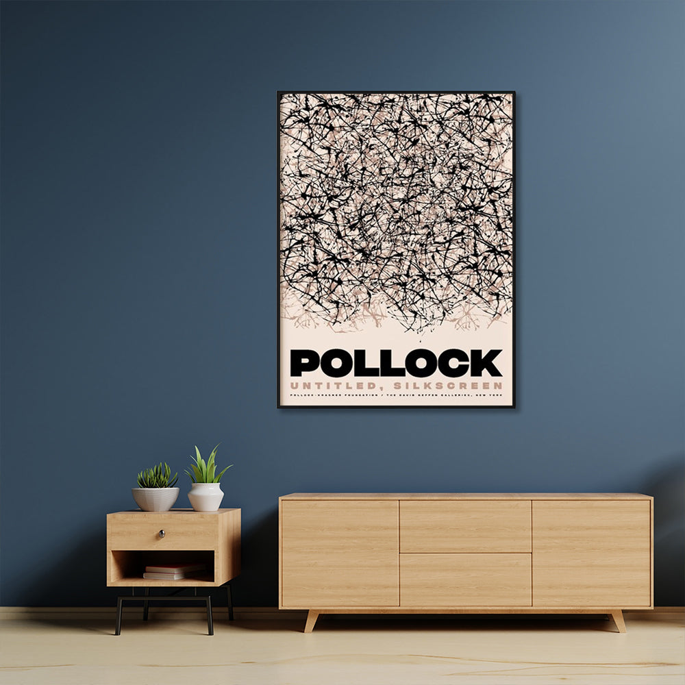 50cmx70cm-jackson-pollock-exhibition-ii-black-frame-canvas-wall-art www.mallsonline.com.au