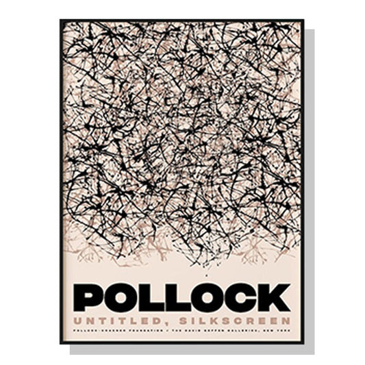 80cmx120cm-jackson-pollock-exhibition-ii-black-frame-canvas-wall-art www.mallsonline.com.au